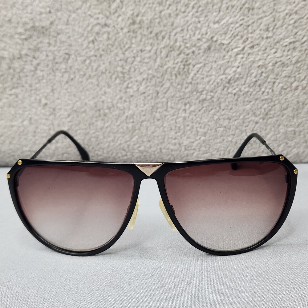 Vintage Silhouette Eyeglasses Black Gold Rare Unique Sunglasses‎ Frames Only